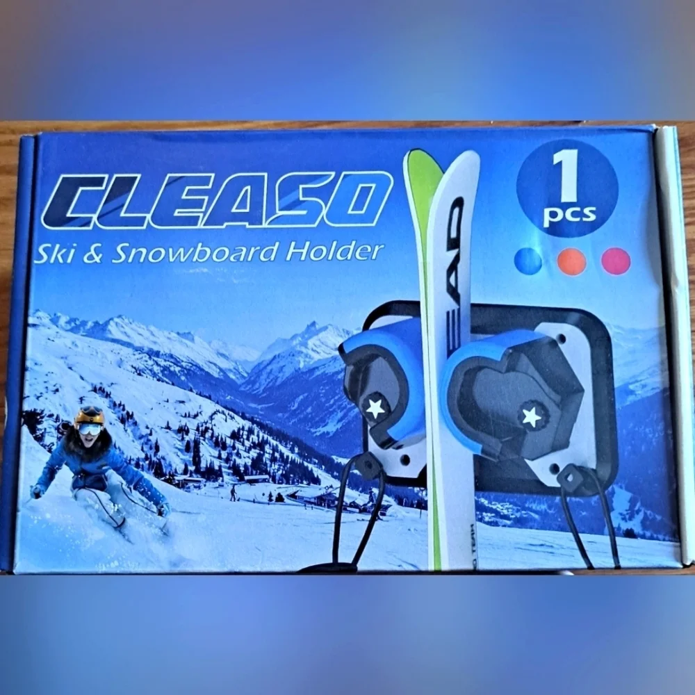 Cleaso Wall Mount Storage Clamp Holder Set of 1 Color Blue/Black NIB